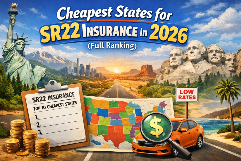 Cheapest States for SR22 Insurance in 2026 (Full Ranking)
