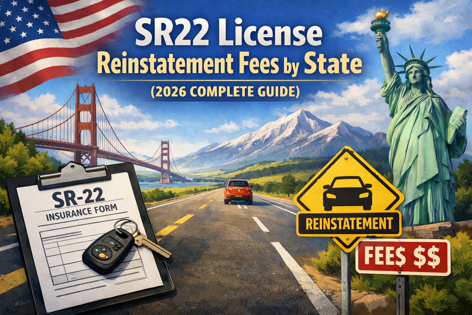 SR22 License Reinstatement Fees by State