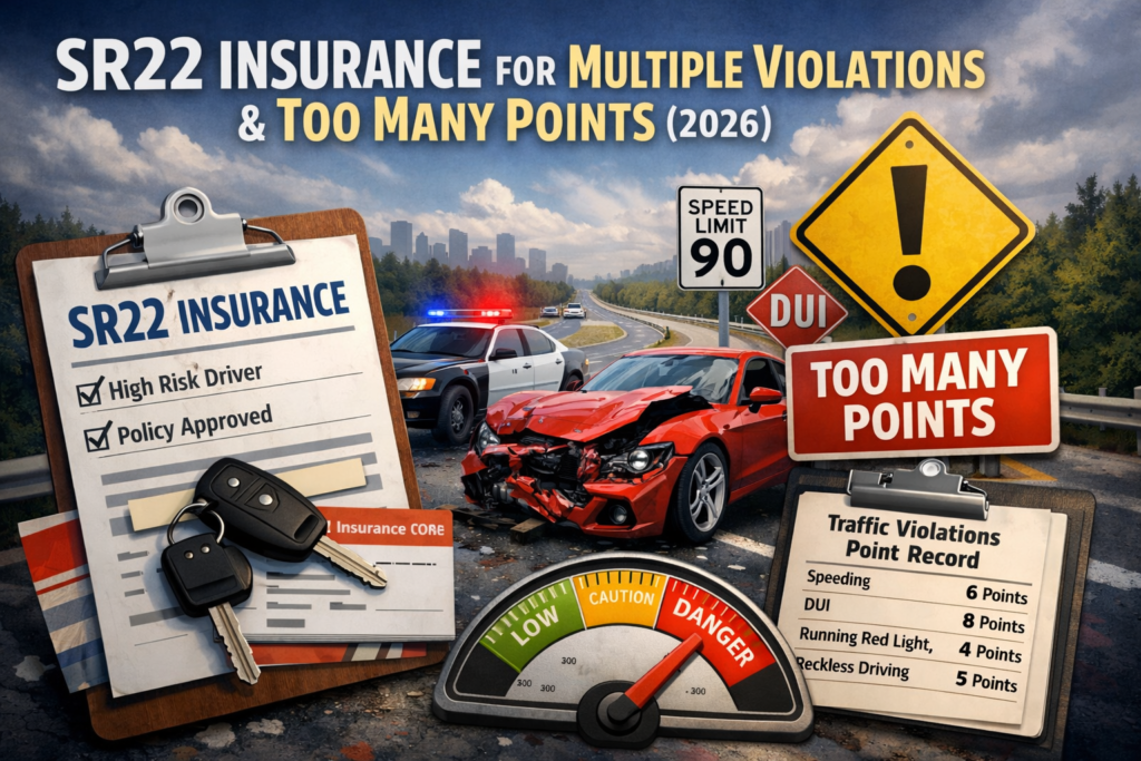 SR22 Insurance for Multiple Violations & Too Many Points