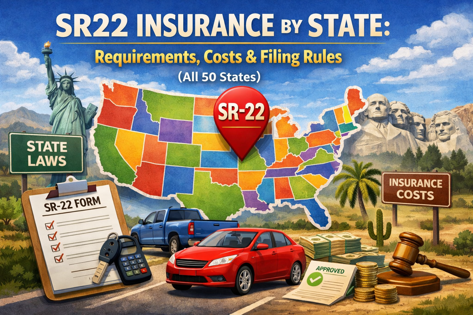 SR22 Insurance by State: Requirements, Costs & Filing Rules (All 50 States)